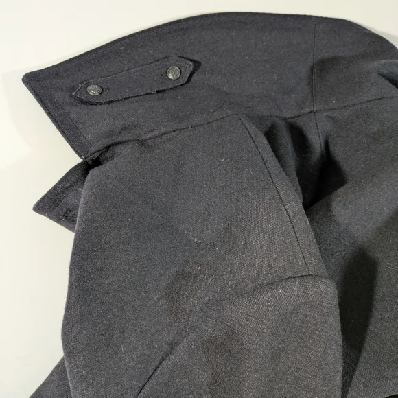 Vintage Michel Beaudouin Double-Breasted Navy Pea Coat Size 48 RARE - Picture 15 of 16
